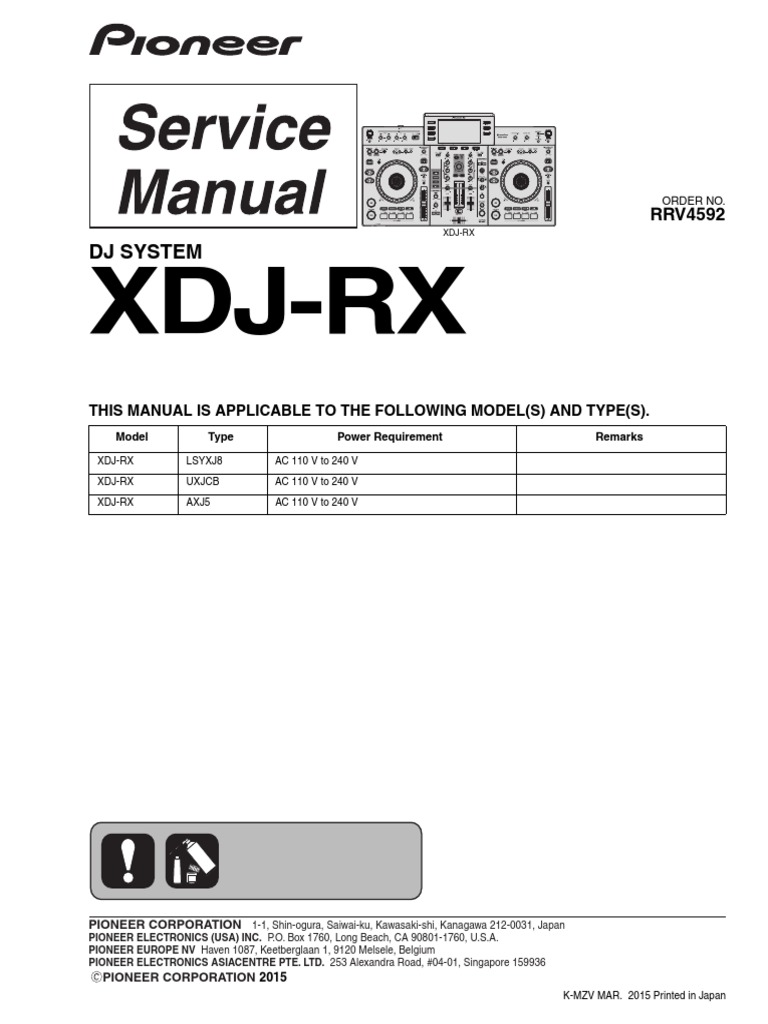 Pioneer XDJ-RX rrv4592 | PDF | Soldering | Printed Circuit Board 23-24 BC-STREAM RX159