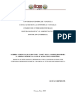 Proyecto de Tesis Doctoral Modelo Gerencial Basado en La Teoria de La Complejidad para El Sistema Publico Nacional de Sal - 1 PDF