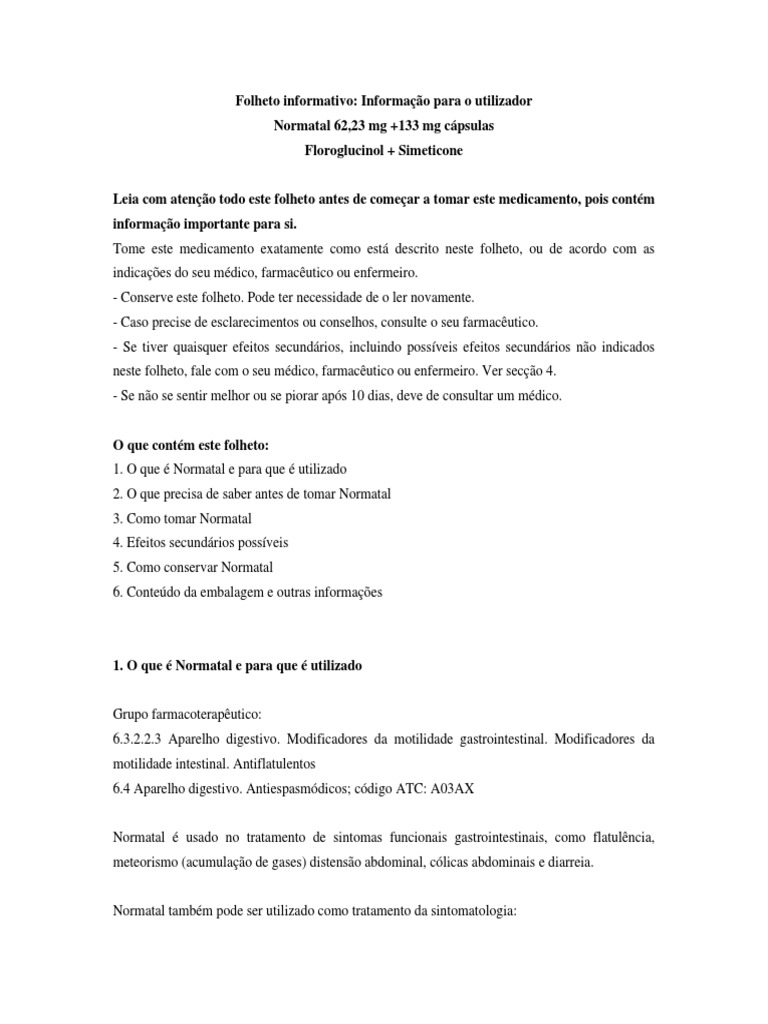 Como Tomar Normatal e Efeitos Secundários | PDF | Gravidez | Amamentação