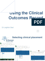 using clinical outcomes record v3 post IG