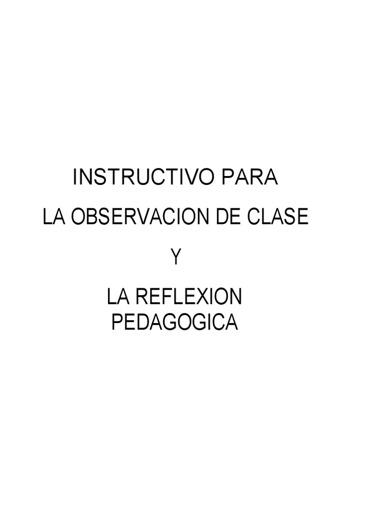 Instructivo para Observación de Clase para Visita Aulica Comprimido ...