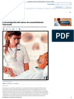 La Investigación Del Cáncer Sin Consentimiento Informado - Puntos de Vista - IntraMed PDF