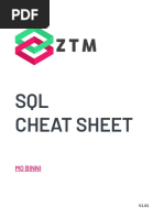 SQL Cheatsheet Zero To Mastery V1.01 PDF