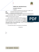 Informe 394 - Remito Ingresos Generados Mes de Octubre