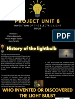 Project Unit 8: The Invention of the Electric Light Bulb