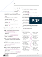 Grammar Drill 20 Direct and Reported Speech Answer Key