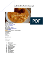 Tejfölös Krumplifőzelék Fasírttal Recept