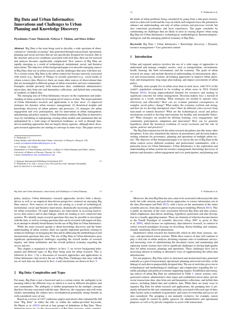 Big Data and Urban Studies | PDF | Big Data | Data