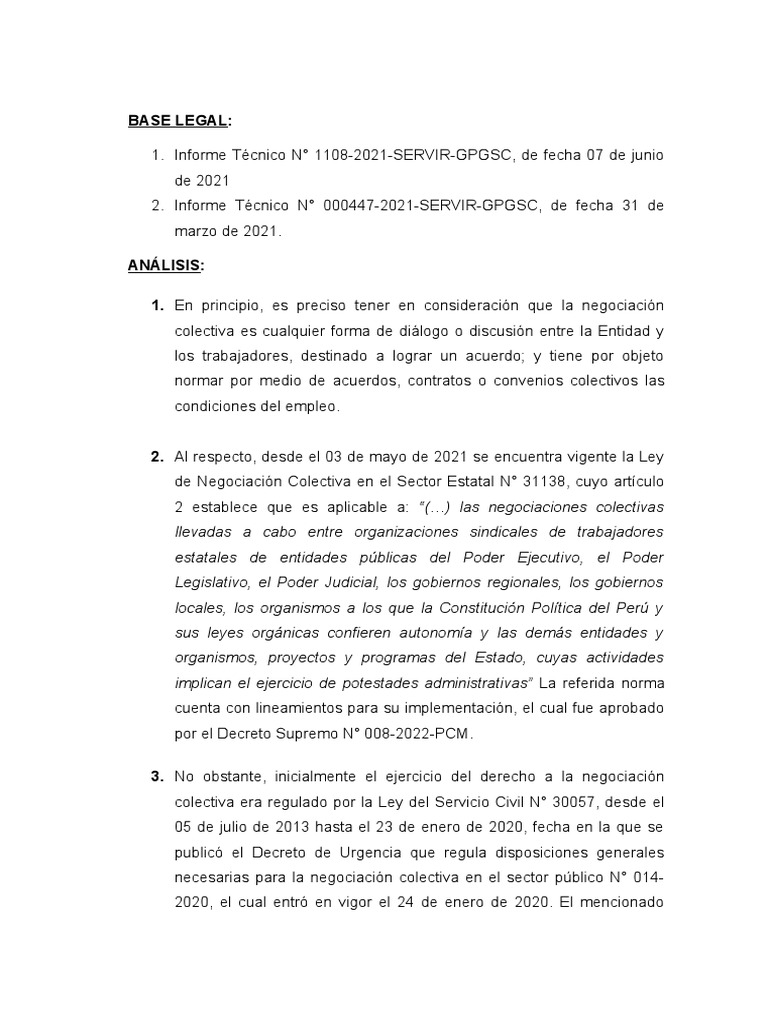 Ley 31188 de Negociación Colectiva Estatal | PDF | Ciencias Políticas ...