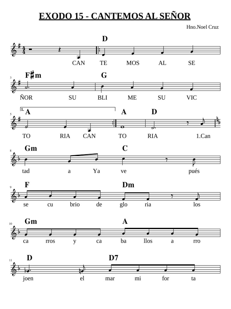 03-Exodo 15 - Cantemos Al Señor | PDF
