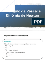 5 Triângulo de Pascal e Binómio de Newton