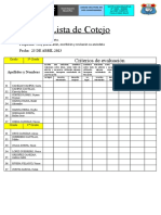 Lista de Cotejo - SESION 04