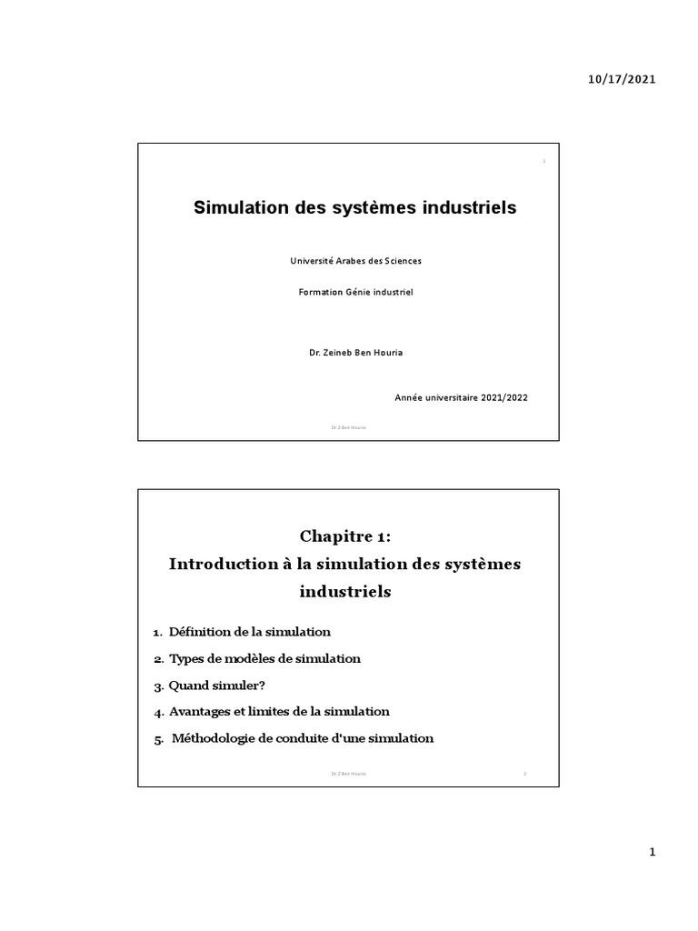 Définition et Méthodologie de Simulation | PDF | Simulation par ...