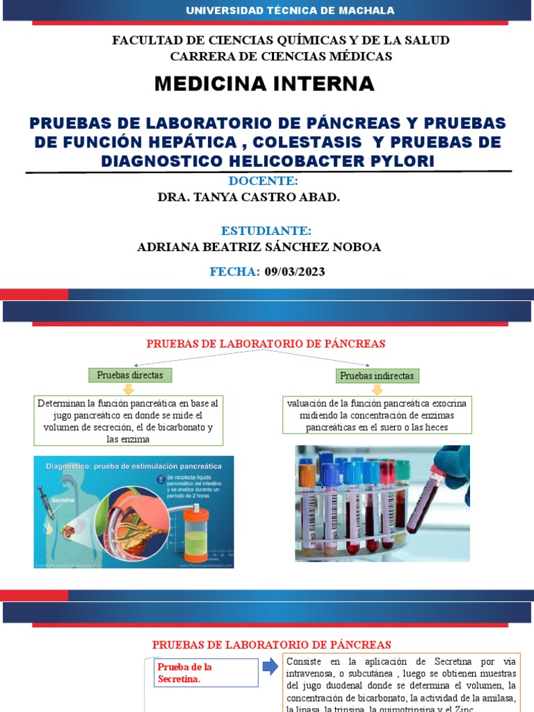 Pruebas de Laboratorio en Medicina Interna | PDF | Transaminasa | Páncreas