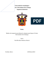 Los Medios de Transporte y Los Estudiantes Universitarios