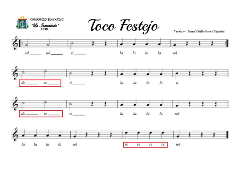 Partitura Toco Festejo Pdf Pdf