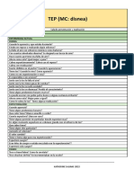 TEP (MC: Disnea) : Ficha Patronímica Motivo de Consulta Enfermedad Actual Disnea