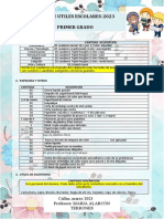 Lista de Útiles - Primer Grado