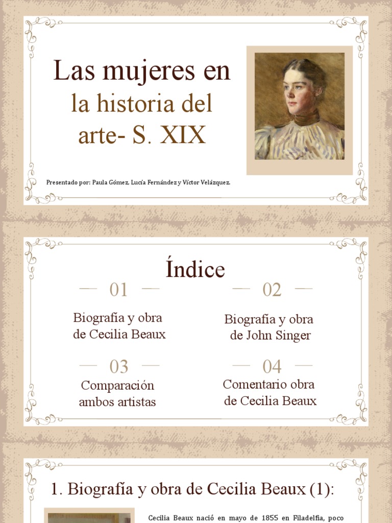 Mujeres en La Historia Del Arte Siglo XIX | PDF | Pintura de retrato ...