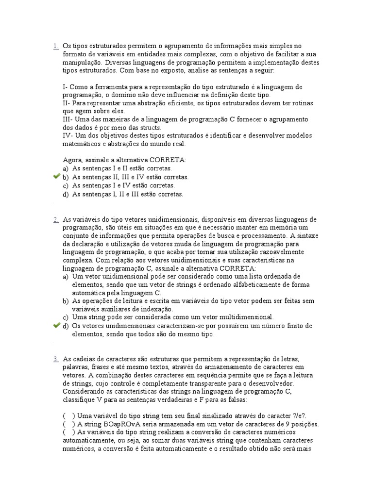 Linguagens de Programação e Estruturas de Dados (ADS12) | PDF | String ...