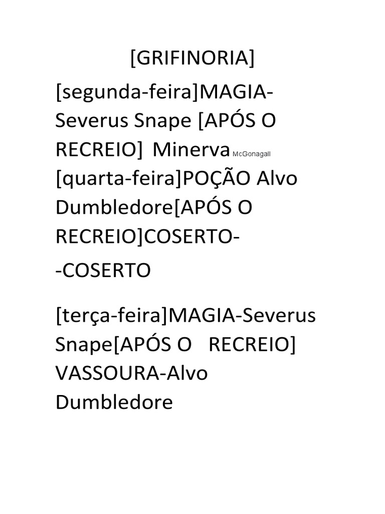 GRIFINORIA | PDF