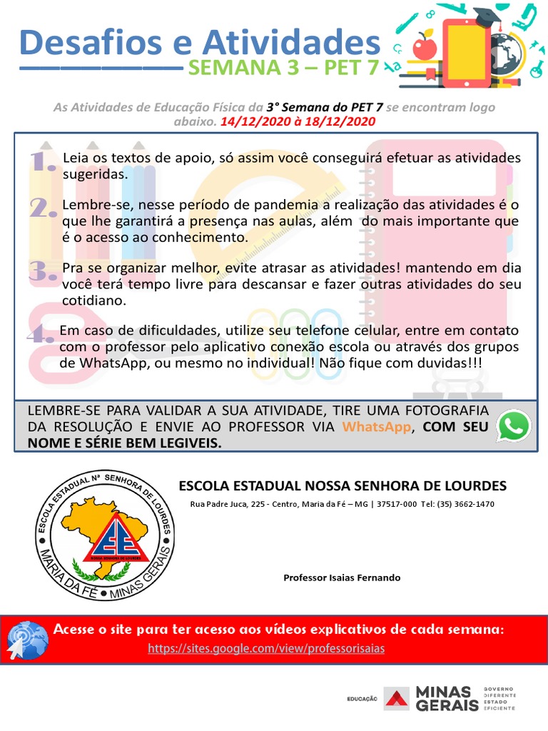 Atividades de Estudo Orientado - Semana 3 | PDF | Aprendizado | Tempo
