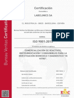 Labclinics Certificado Es Iso 9001 2015 PDF