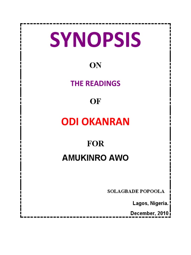 Readings of Odi Okanran in Ifa | PDF