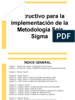 Instructivo para La Implementacion Seis Sigma