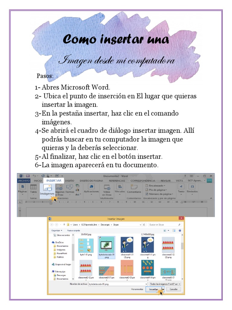 Cómo insertar imágenes en Word | PDF | Informática