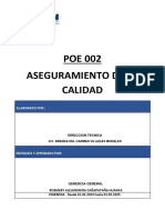 Poe 002 Aseguramiento de La Calidad PDF