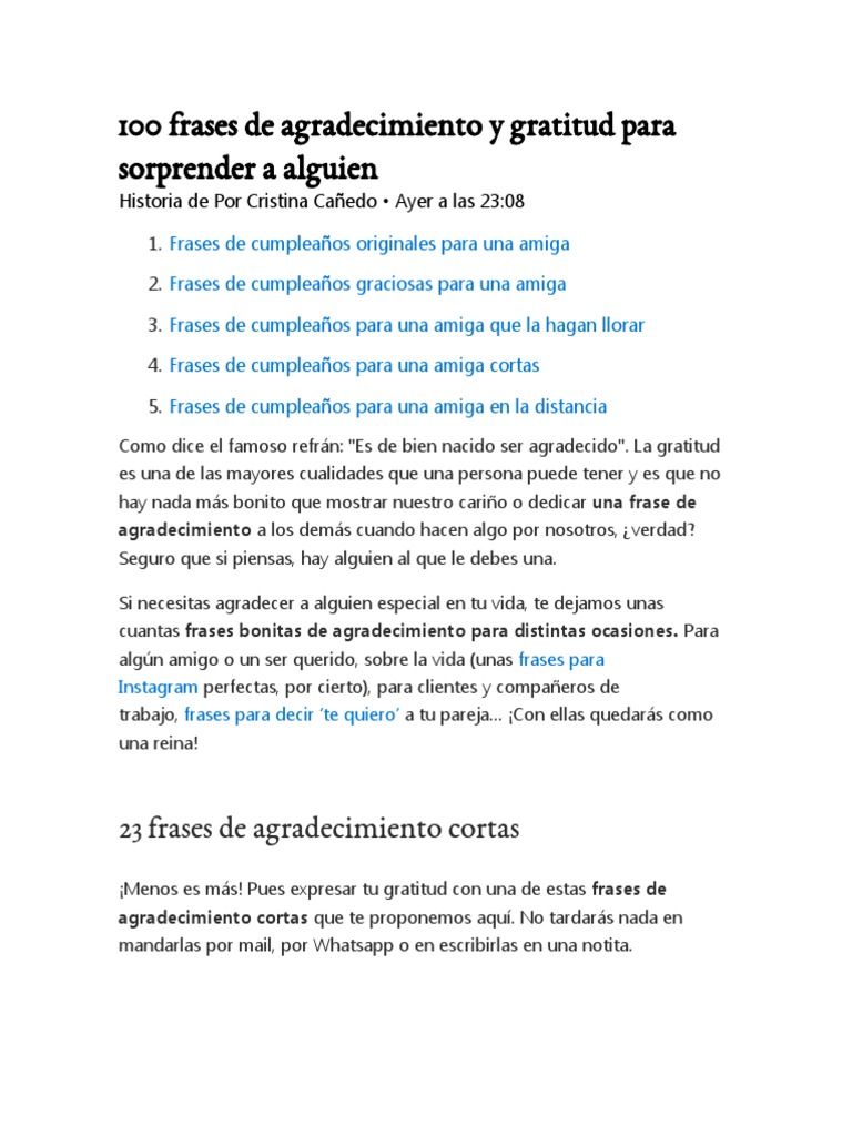100 Frases de Agradecimiento y Gratitud para Sorprender A Alguien | PDF |  Amor, image size:768x1024
