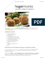 Receta de Bolitas de Garbanzos o Falafel Con Ensalada de Canónigos - Karlos Arguiñano PDF