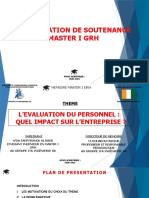 Soutenance Master I GRH - L'evaluation Du Personnel