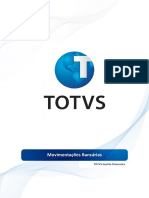 Movimentações Bancárias - TOTVS Gestão Financeira