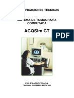 Manual Tomografo Especificaciones Acqsim CT 480v 60hz Revb