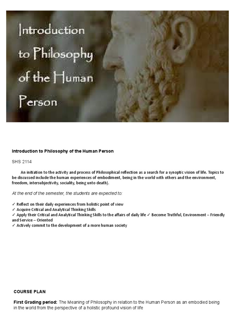 Introduction to Philosophy of the Human Person | PDF