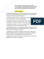 La Contaminación Ambiental Es La Presencia de Componentes Nocivos