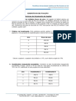 ExercÃ Cios de FixaÃ Ã o - TÃ©cnicas de Orã Amento de Capital PDF