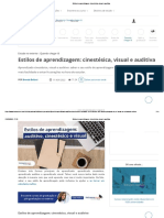 Estilos de Aprendizagem - Cinestésica, Visual e Auditiva PDF