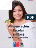 Alimentación escolar saludable y deliciosa para niñas