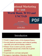World Bank, WTO and UNCTAD