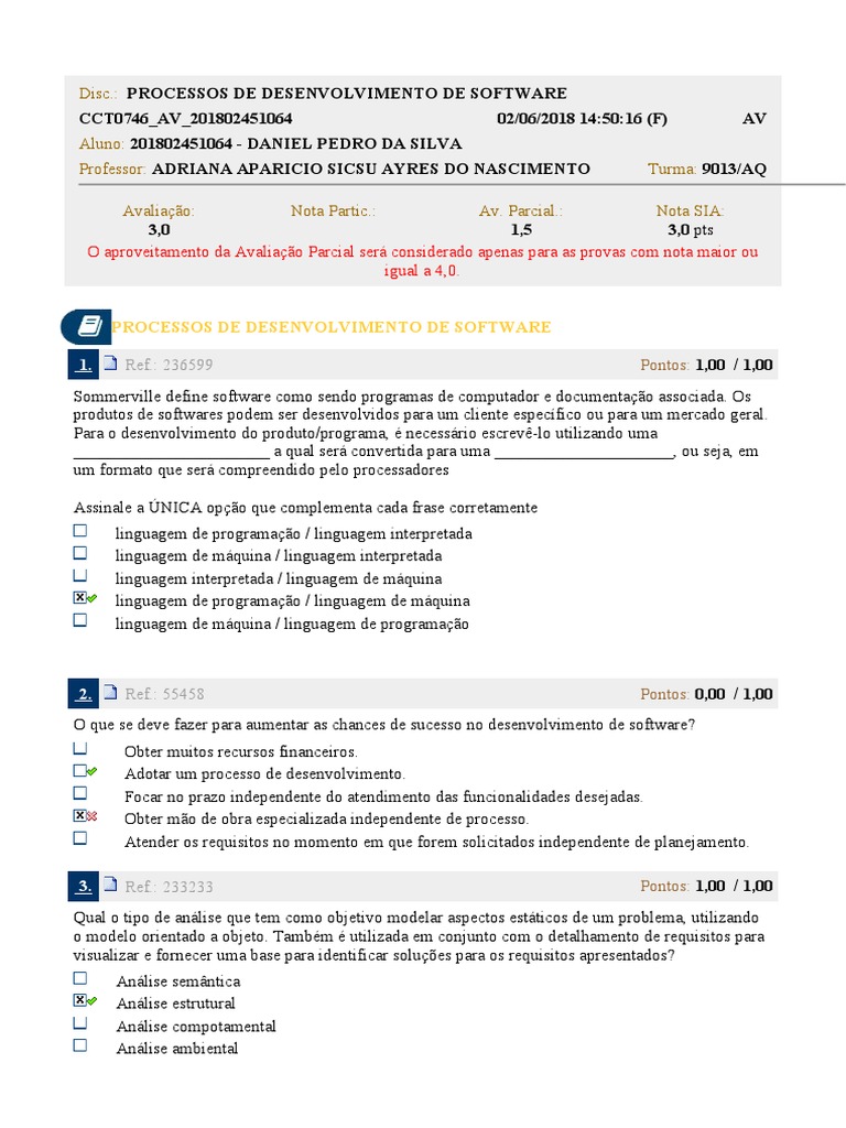 Avaliação de Processos de Software | PDF | Testes de software | Programas