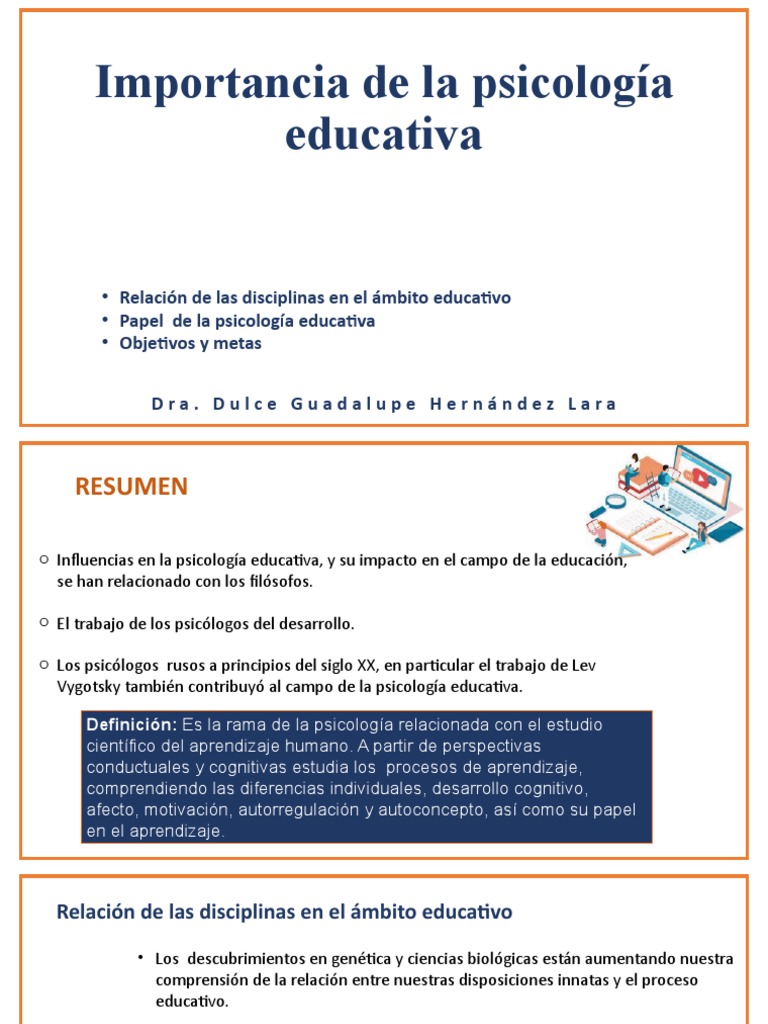 Importancia de la Psicología Educativa | PDF