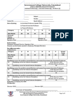 GCUF TTS Self Assessment Proforma Quantify-18-02-2020 For Assistant Prof. Associate Prof and Professors
