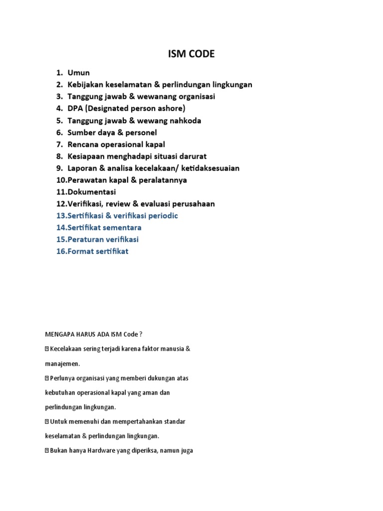 Ism Code | PDF