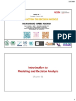 Introduction to Modeling and Decision Analysis