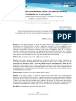 FASINPAT Como Modelo de Autonomía Obrera. Del Derecho Al Trabajo A La Disputa Por La