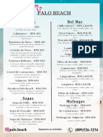 Menu Restaurante Vertical Imprimir Minimalista PDF