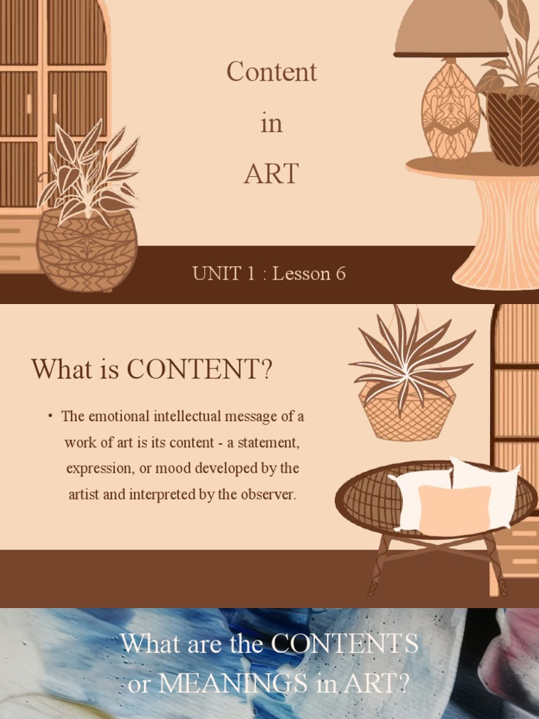 Art App UNIT 1 - LESSON 6 | PDF | Philosophy | General Fiction